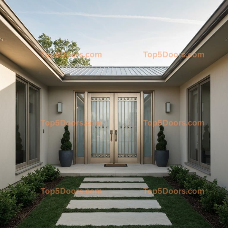 Hawaii wrought iron barn door korean modern Door