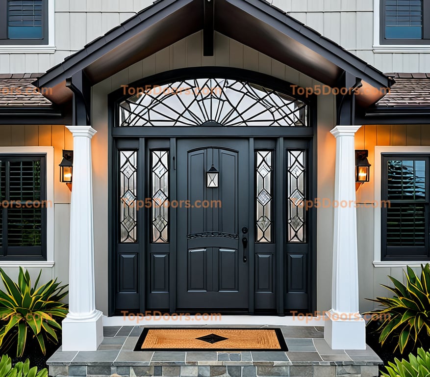 Hawaii wrought iron double cape cod Door