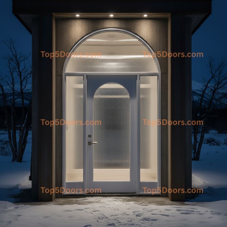 Idaho arched single industrial Door with pure white