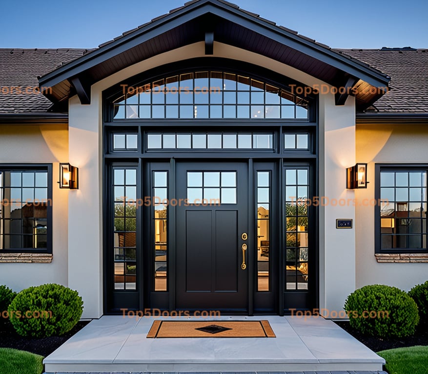 Idaho steel frame mid-century modern Door