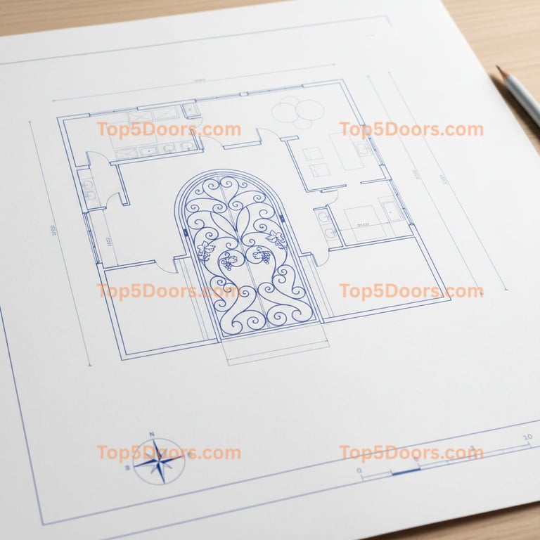 Idaho wine cellar door mid-century modern Door