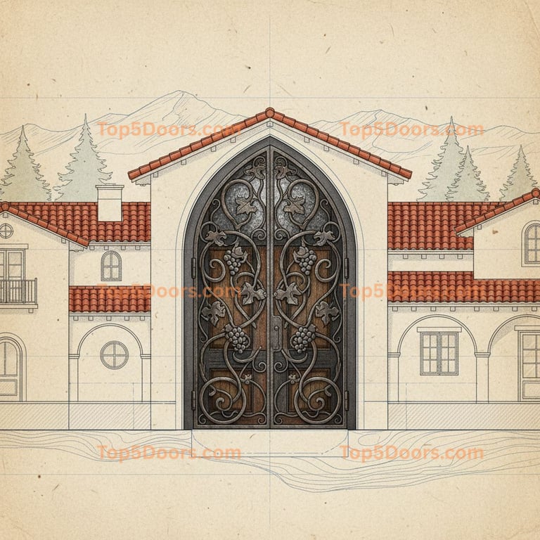 Idaho wine cellar door spanish colonial Door