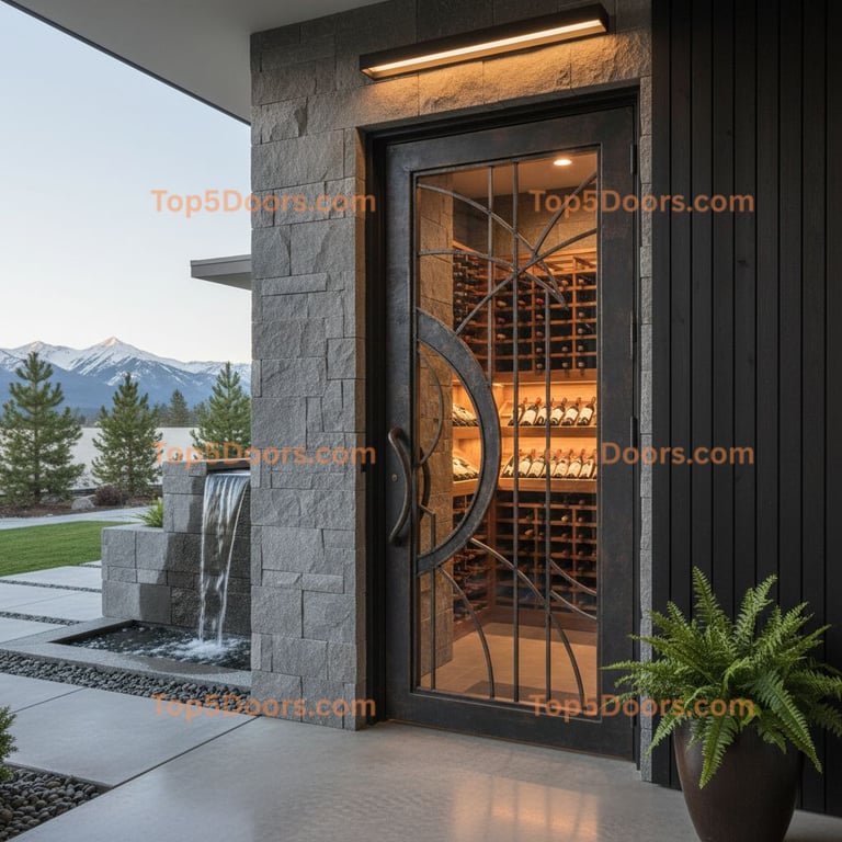 Idaho wine cellar door korean modern Door
