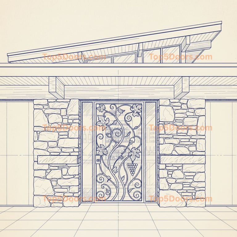 Idaho wine cellar door mid-century modern Door