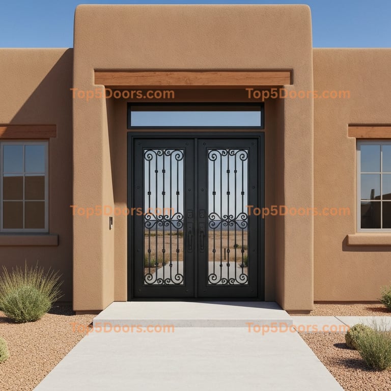 Idaho wrought iron double industrial Door