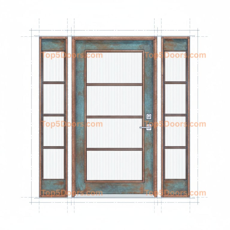 Idaho wrought iron french door mountain lodge Door