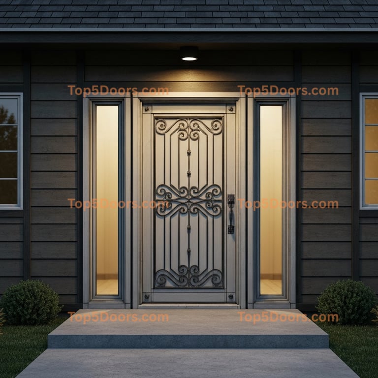 Idaho wrought iron single industrial Door