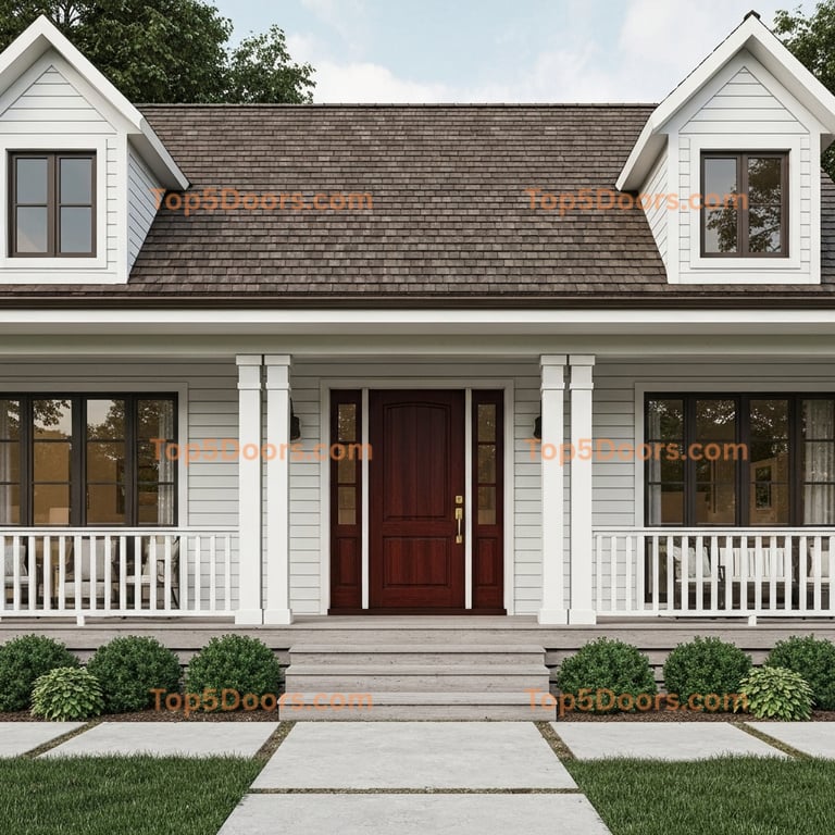 Illinois arched double modern farmhouse Door