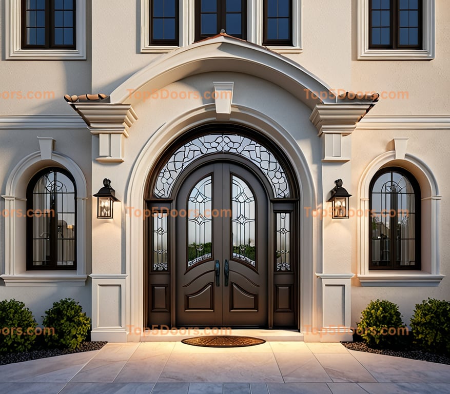 Illinois arched single mediterranean Door