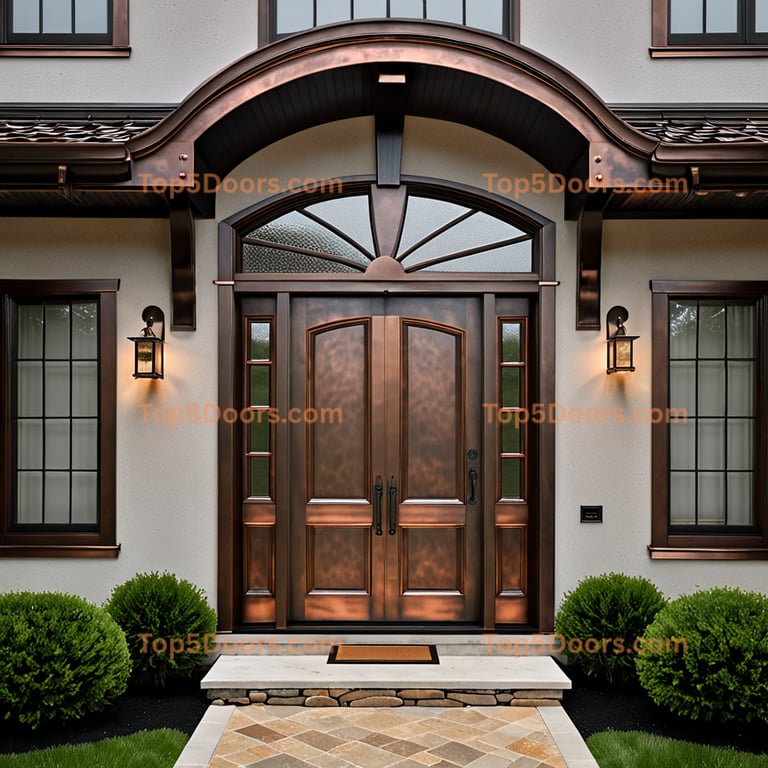 Illinois arched single japanese zen Door