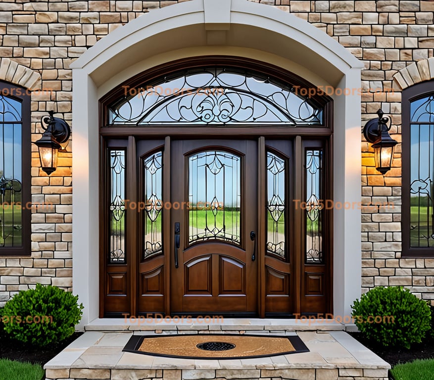 Illinois arched single french provincial Door