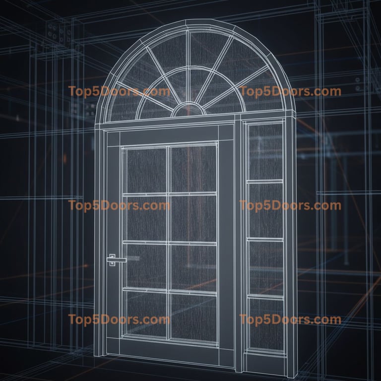 Illinois barn door mid-century modern Door