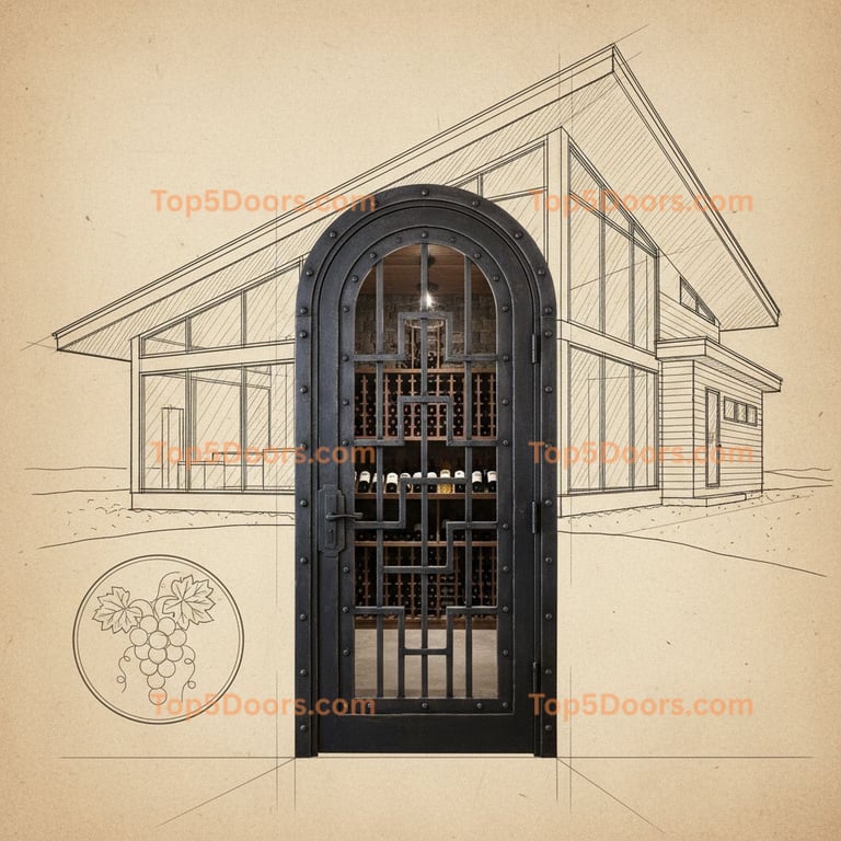 Illinois wine cellar door industrial Door