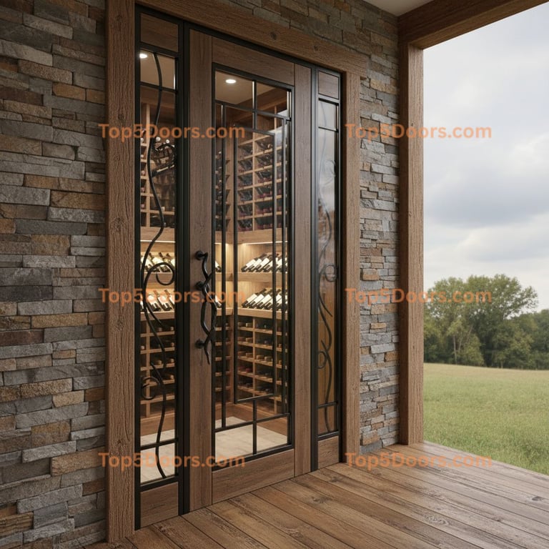 Illinois wine cellar door modern farmhouse Door