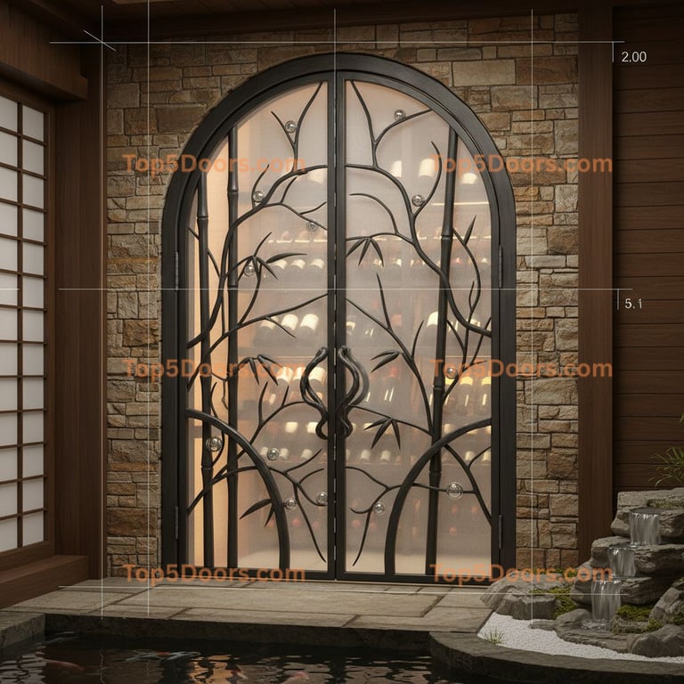 Illinois wine cellar door japanese zen Door