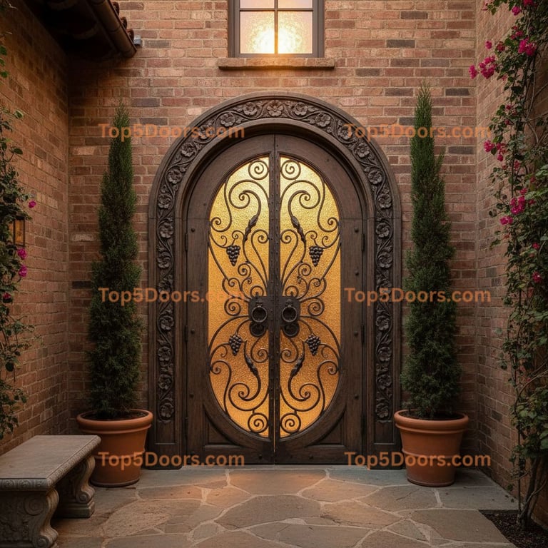Illinois wine cellar door spanish colonial Door