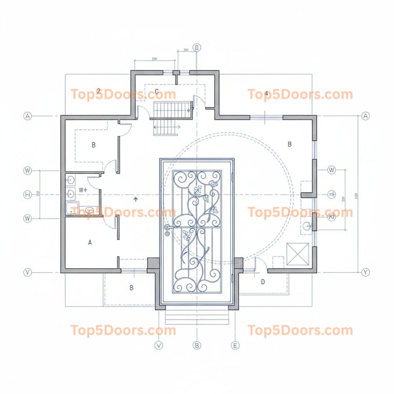 Illinois wine cellar door korean modern Door