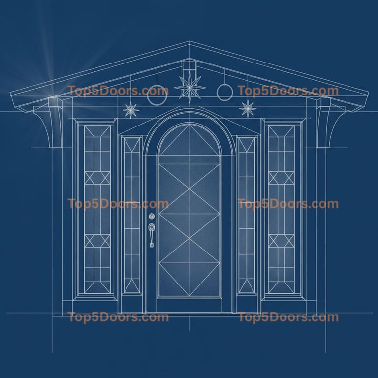 Illinois wrought iron arched single craftsman Door