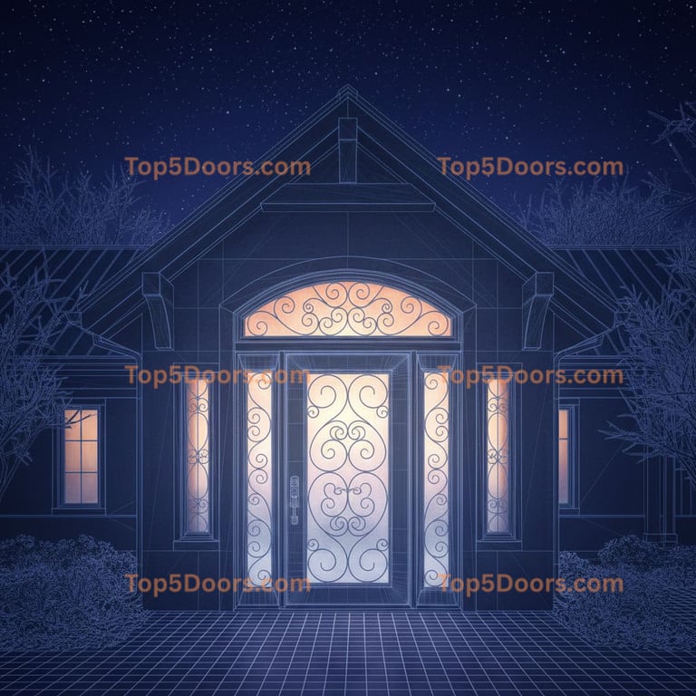 Illinois wrought iron barn door craftsman Door