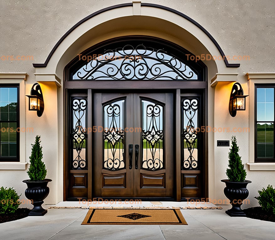 Illinois wrought iron barn door mountain lodge Door
