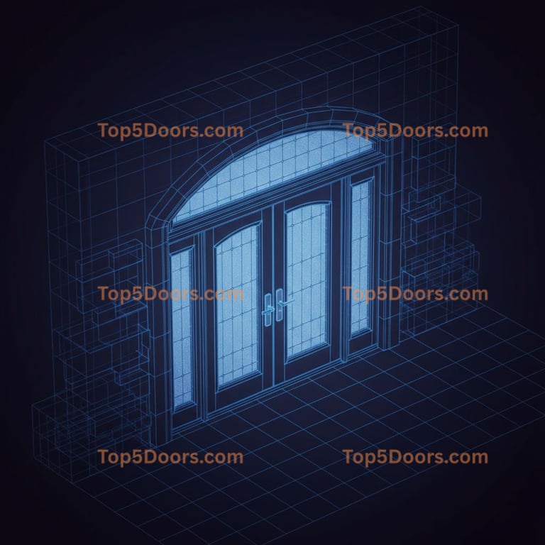 Illinois wrought iron french door southwestern Door