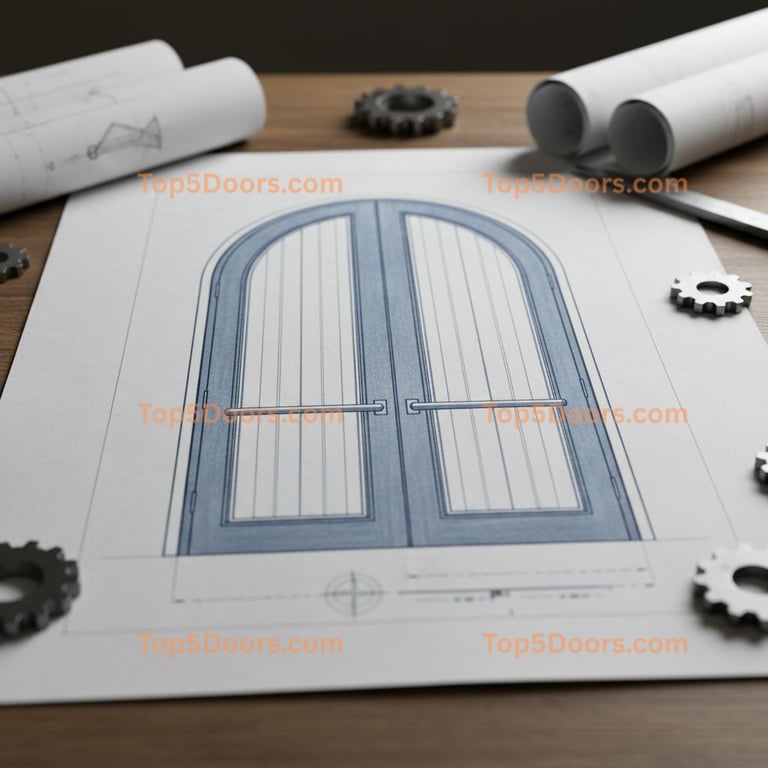 Indiana arched double tuscan Door