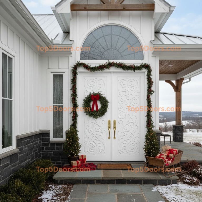 Indiana double modern farmhouse Door