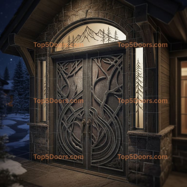 Indiana double mountain lodge Door