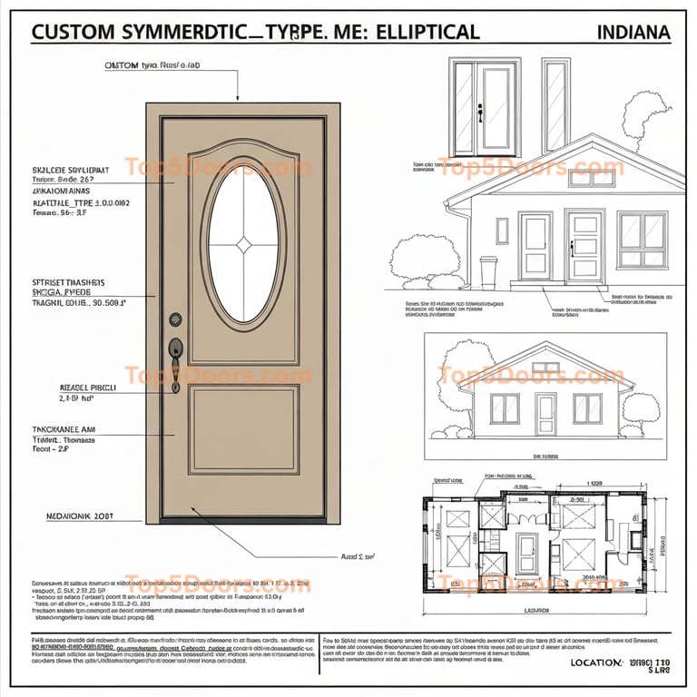 Indiana entry door mid-century modern Door