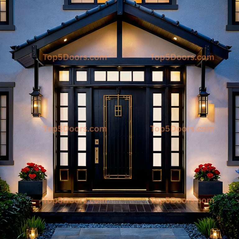 Indiana french door japanese zen Door