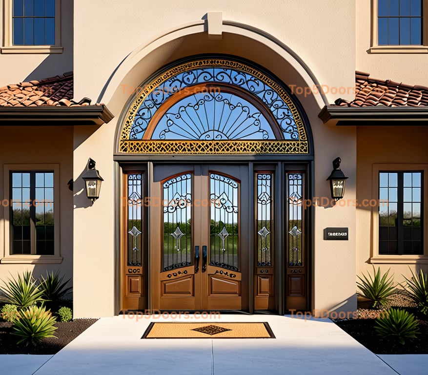 Indiana glass paneled southwestern Door