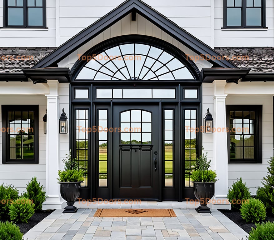 Indiana steel frame modern farmhouse Door