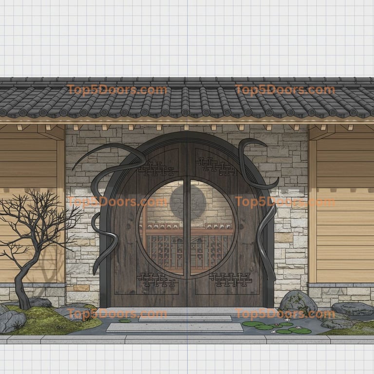 Indiana wine cellar door japanese zen Door