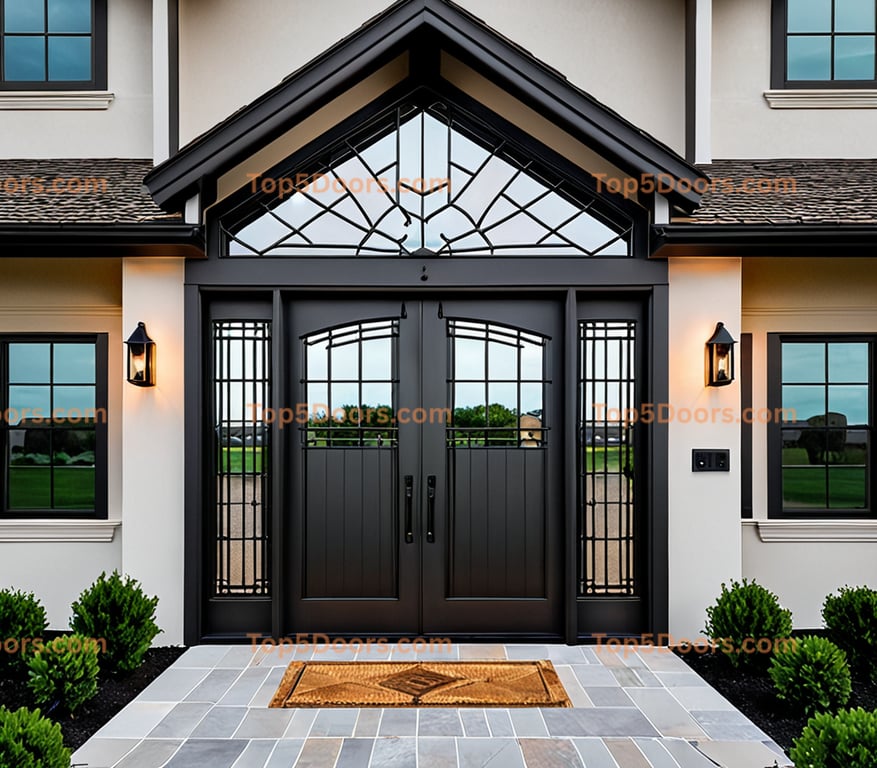 Indiana wrought iron barn door minimalist Door