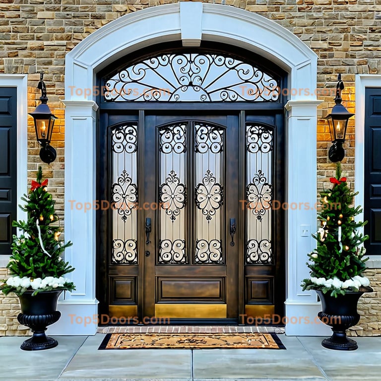 Indiana wrought iron solid panel traditional american D