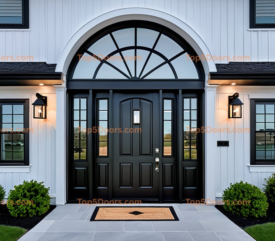 Iowa arched double scandinavian Door