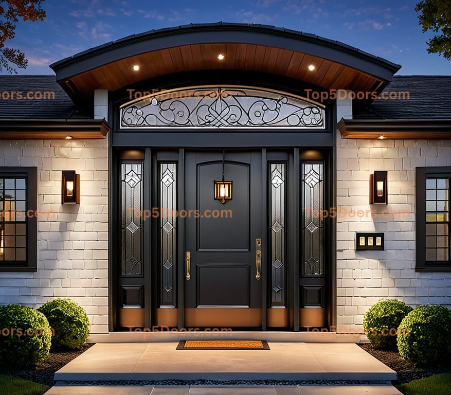 Iowa double mid-century modern Door