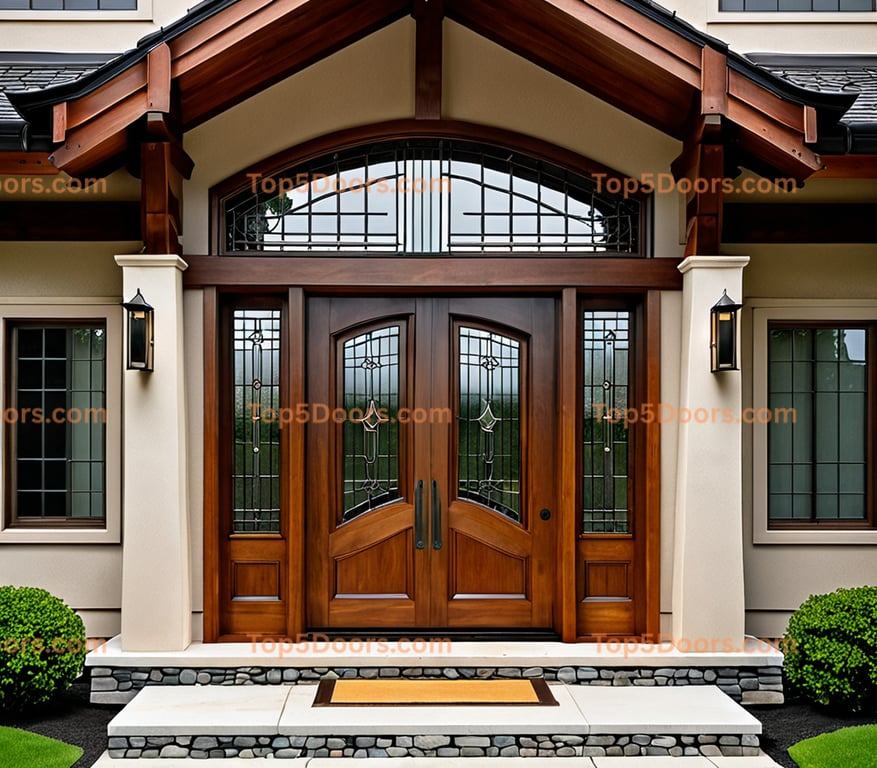 Iowa entry door japanese zen Door