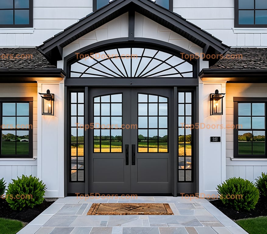 Iowa glass paneled mediterranean Door