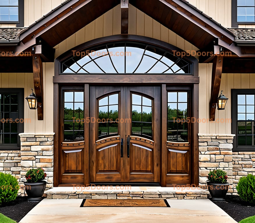 Iowa solid panel mountain lodge Door