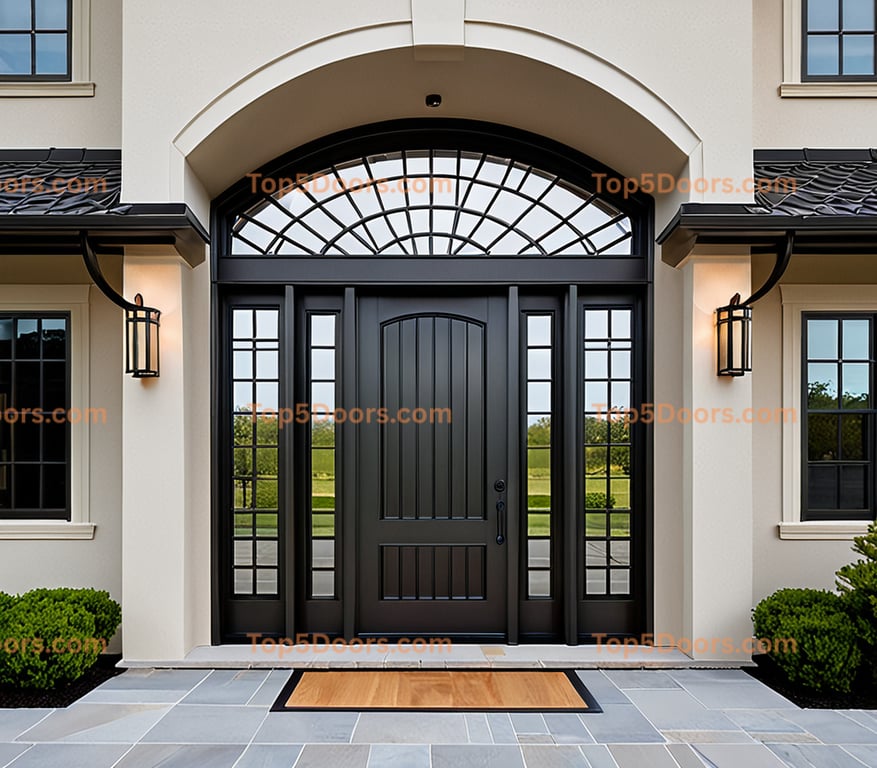 Iowa steel frame japanese zen Door