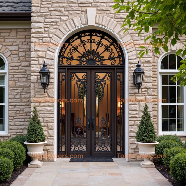 Iowa wine cellar door french provincial Door
