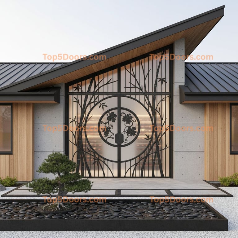 Iowa wine cellar door japanese zen Door