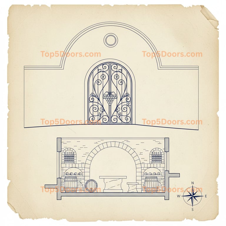 Iowa wine cellar door european classic Door
