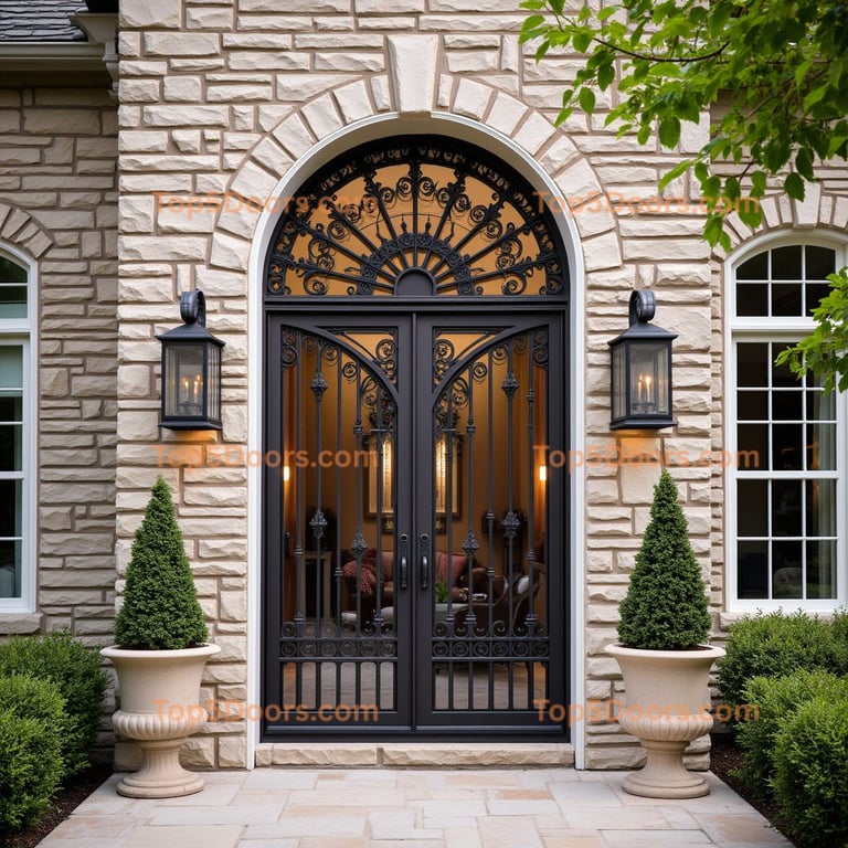 Iowa wine cellar door georgian Door