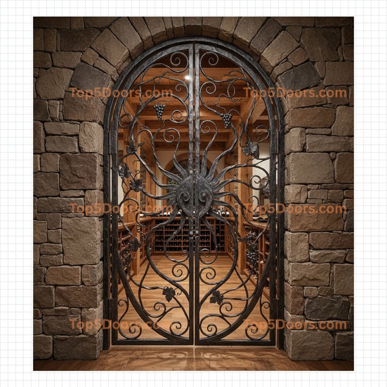 Iowa wine cellar door mountain lodge Door