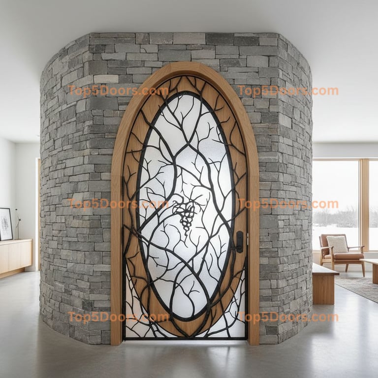 Iowa wine cellar door scandinavian Door
