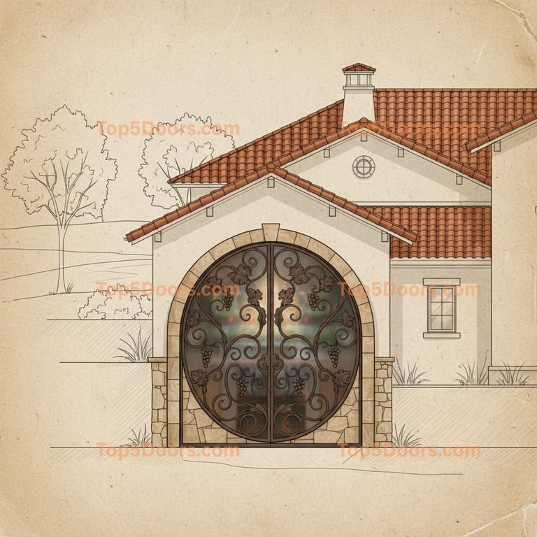 Iowa wine cellar door mediterranean Door