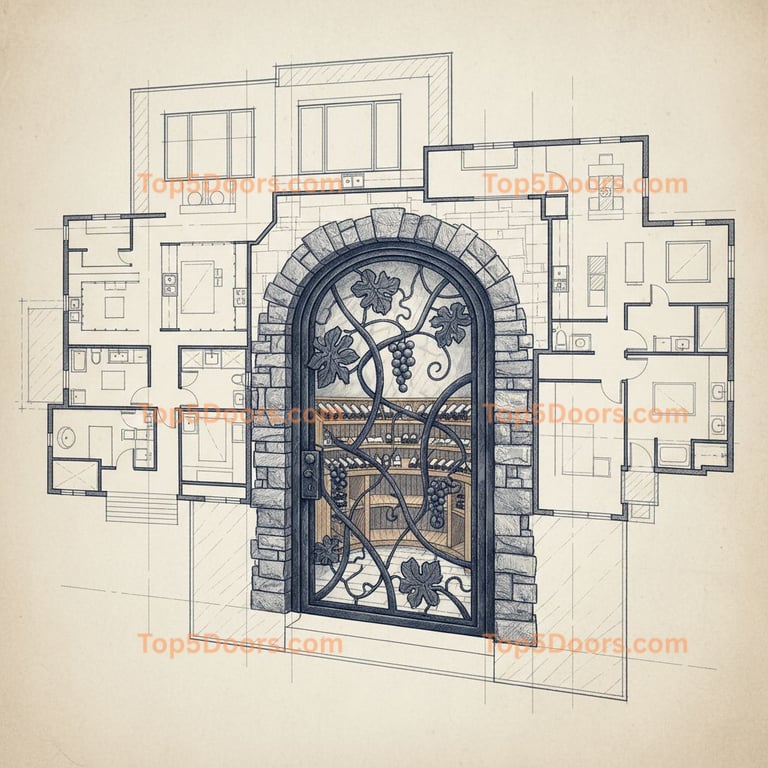 Iowa wine cellar door contemporary Door