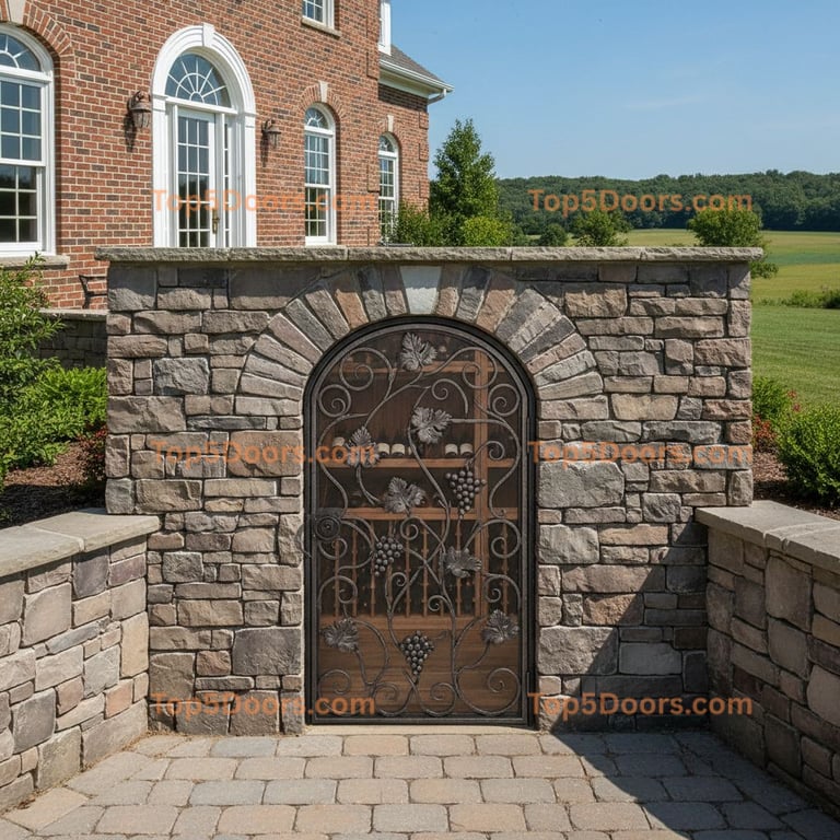 Iowa wine cellar door georgian Door